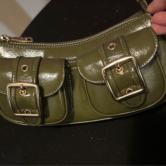 Coach Olive Green Shoulder Crossbody Bag with Big Buckle Details. NWT. SALE!!!! - Picture 5 of 12
